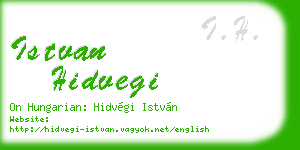 istvan hidvegi business card